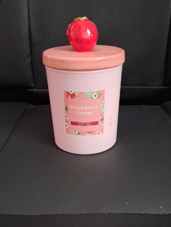 Other - Strawberry Cream Scented Candle - Pink